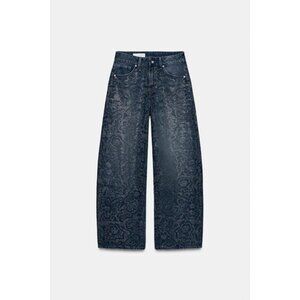 ZARA TRF BAGGY RHINESTONE JEANS